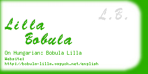 lilla bobula business card